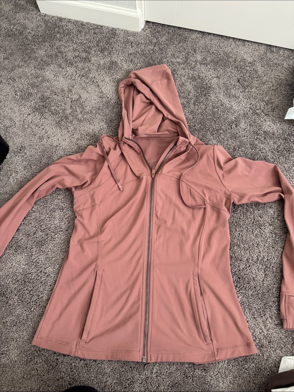 Lululemon Women's Dusty Rose Zip-Up Hooded Jacket